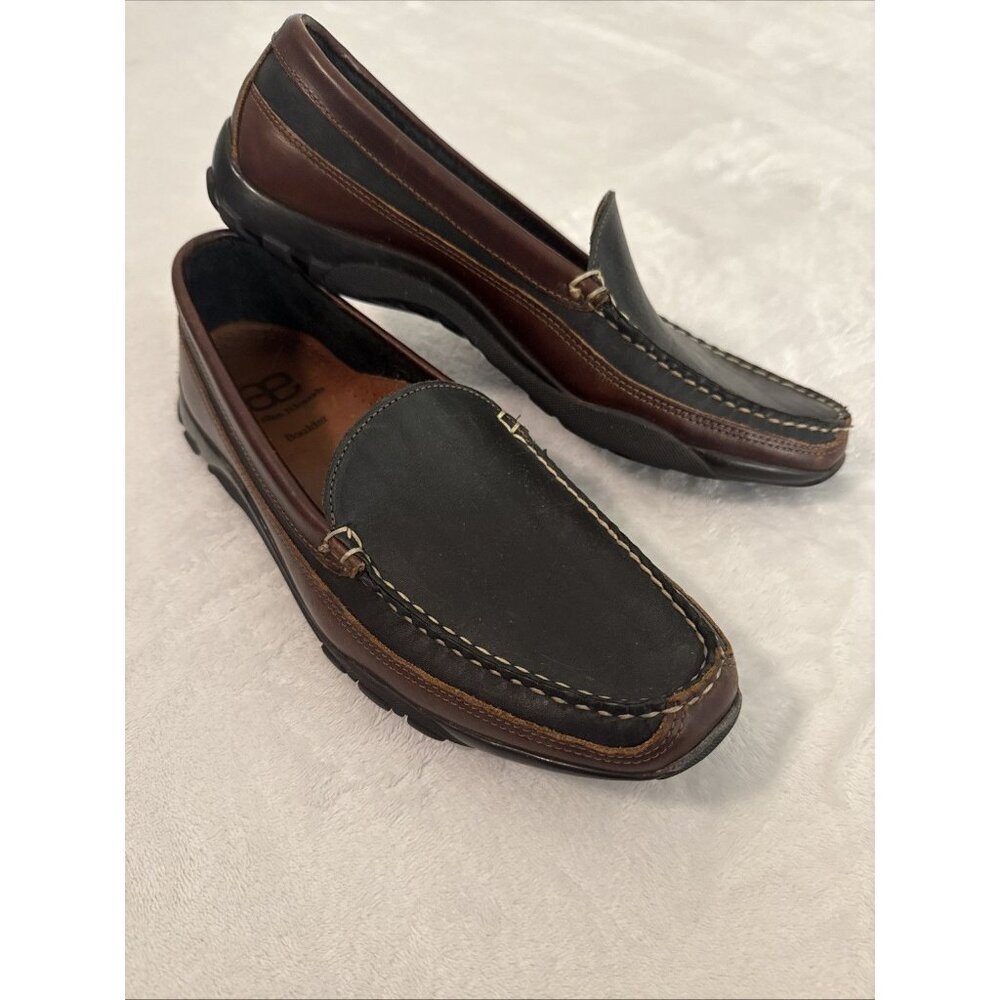 Men's Black and Brown Loafers
